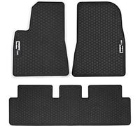 Upgrade4cars Tappetini Auto in Gomma compatibile con Tesla Model 3 | Set Tappeto per Anteriore e Posteriore in Nero | Accessori Interno