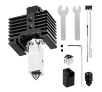 Upgraded 0,2 mm Hotend Kit per stampante 3D Bambu Lab P1S/P1P, con blocco riscaldante in rame placcato Titanium Heat Break, 0,2 mm Hardened Steel Nozzle Heating Block Kit, Hotend con base in silicone