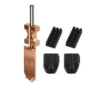 Upgraded 0.4mm Hotend Nozzle Kit 2pcs Silicone Cover Nozzle Wipers Plated Copper and Titanium Integrated Heatbreak Compatible with Flashforge AD5X Multi Color 3D Printer Accessories (0.4mm)