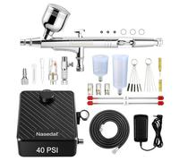 Upgraded Dual-Action Airbrush kit with 40PSI Air Compressor Air Brush Model Paint for Car Nail Makeup Cake Decoration Art Drawing Craft Tattoo