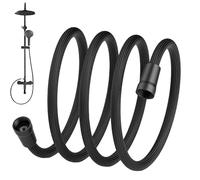 Upgraded Explosion-proof Braided Shower Hose - Anti-leak, Durable Hoses for Shower Head Attachment, No More Leaks or Bursts, Two-Meters Universal/Garden Hoses (59in,Black)