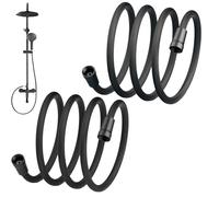 Upgraded Explosion-proof Braided Shower Hose - Anti-leak, Durable Hoses for Shower Head Attachment, No More Leaks or Bursts, Two-Meters Universal/Garden Hoses (78in,Black+Grey)