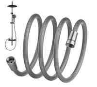 Upgraded Explosion-proof Braided Shower Hose - Anti-leak, Durable Hoses for Shower Head Attachment, No More Leaks or Bursts, Two-Meters Universal/Garden Hoses (78in,Silver)