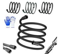 Upgraded Explosion-proof Braided Shower Hose - Anti-leak,Extra Long Flexible Handheld Shower Hose Replacement with Magnetic Connector,forshowers Head Attachment (Black,1.5M)