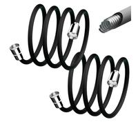 Upgraded Explosion-proof Braided Shower Hose - Anti-leak, Shower Hose Extra Long, Curtain Head Hoses Replacement for Cleaning (Black*2,78in/2m)