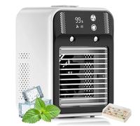 Upgraded Glacier Breeze Portable Ac, Fast IceStorm Cooling, 500mL Tank & Dual Mist Modes for Home/Office (White)