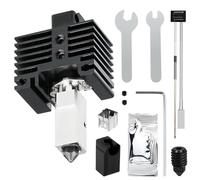Upgraded Hotend Kit per stampante 3D Bambu Lab P1S/P1P, con blocco riscaldante in rame placcato Titanium Heat Break, 0,4 mm Hardened Steel Nozzle Heating Block Kit, Hotend con base in silicone