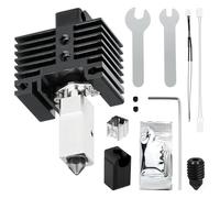 Upgraded Hotend Kit per stampante 3D Bambu Lab X1/X1C, con blocco riscaldante in rame placcato Titanium Heat Break, 0,4 mm Hardened Steel Nozzle Heating Block Kit, Hotend con base in silicone