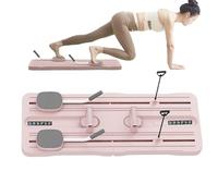 Upgraded Pilates Reformer Machine - Pink Pilates Reformer Set | AB Roller Training Board | Multifunctional with Knee Pad, AB Core Trainer & Full Body | At Home Pilates Equipment | 105 X 40 X 3 cm