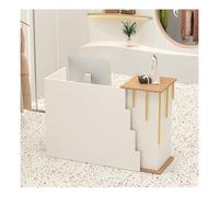 Upgraded Reception Desk with Counter - Elegante receptionist Table Welcome Checkout Counter Trapezoidal Design Compact Size (80cm/31.4in) for Office or Lobby