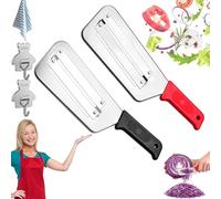 Upgraded Stainless Steel Cabbage Shredder for Coleslaw, Double-Layer Slicer& Multifunctional Vegetable Cutter for Sauerkraut, Salad and Stir Fry Prep (2Pcs-B)