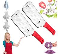 Upgraded Stainless Steel Cabbage Shredder for Coleslaw, Double-Layer Slicer& Multifunctional Vegetable Cutter for Sauerkraut, Salad and Stir Fry Prep (2Pcs-C)