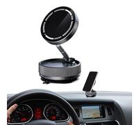 Upgraded Vacuum Magnetic Car Phone Holder, Strong Suction Cup Mount Grip Feature, Hands Free Stand with 360 Rotation, Dashboard Windshield Mount Accessory for Driving Desk Kitchen Gym Travel Use