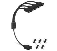 upHere 3Pin ARGB da 1 a 4 RGB Cavo Splitter Connettore per Striscia LED -30cm con Pin Maschi,53ARGB