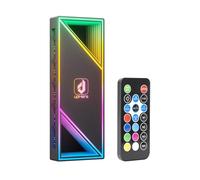 upHere ARGB Magnetic Fan Hub con Controller, 12 connettori per ventole PWM a 4 Pin, 12 porte ARGB 5V 3 Pin, Design Infinity Mirror, Velocità Regolabile, SATA-Powered Hub Ventole PC RGB, Nero