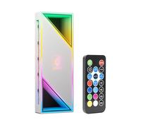 upHere ARGB Magnetic Fan Hub con Controller, 12 connettori per ventole PWM a 4 Pin, 12 porte ARGB 5V 3 Pin, Design Infinity Mirror, Velocità Regolabile, SATA-Powered Hub Ventole PC RGB, Bianco