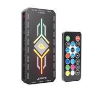 upHere Controller per PC ARGB 5V 3 pin PWM controllo della temperatura telecomando wireless hub ARGB hub ventilatore, controller RGB PC per ventole case, sincronizzazione dell'illuminazione RGB