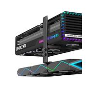 upHere GH9 Supporto GPU, lega di alluminio, supporto per scheda grafica, supporto GPU per schede grafiche universali, 6-125mm, nero