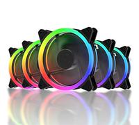 upHere Ventola A Cassa Rgb Led Ventola Ad Alto Flusso D'Aria Con Controller E Hub 120Mm Rgb123 Confezione Da 5