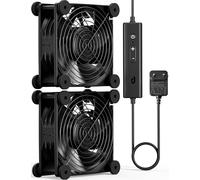 upHere Ventola per PC AC 220 V, doppio cuscinetto a sfera con 5 regolabili, ventola PC con controllo della velocità AC, ventola di raffreddamento DC 12 V, ventola di raffreddamento per PC laptop, 120