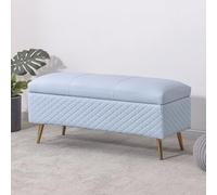 Upholstered Chest Bench With Storage Space Long Extra Storage End Of Bed Bench Foot Stool Large Storage Entryway Bench With Safety Hinge Metal Legs for Hallway, Entryway(K, 90 x 40 x 45 CM/35,4 x 15,7