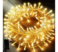 Uping Luci Natale Esterno Luci Albero di Natale Interno 200 LED 20M Catena Luminosa Bianco Caldo Lucine Decorazioni Natalizie Casa Giardino