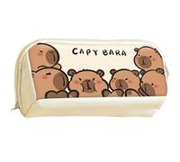 Upiulote Custodia a matita Capybara, custodia a matita capacità più livelli, impermeabile kawaii, sacchetto con cerniera per le materie prime per la scuola di ufficio