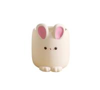 UPJAKS Vaso Simpatico vaso da fiori a forma di coniglietto, in ceramica, a forma di coniglio, con design di animali adorabili, con foro di drenaggio, piantagione decorativa moderna Fioriera(Roze)