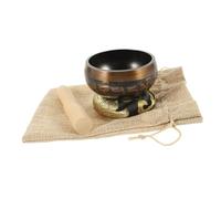 UPKOCH 1 Set ciotola da meditazione vestito da campana tibetana ciotola di consapevolezza curativa buddismo Strumento accessori per ciotole da meditazione ciotola sonora legno