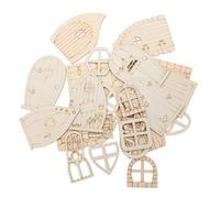 UPKOCH 1 Set Decorazione per Porta Decorazione per Cameretta dei Porta da Giardino delle Fate per Tronco D'Albero Porte delle Fate Case delle Fate Non Verniciate per 96 Pezzi