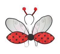 UPKOCH 1 set di accessori per costume da coccinella per bambine - set di da coccinella e fascia per capelli con antenna e bacchetta - forniture per giochi di ruolo per vestire le fate