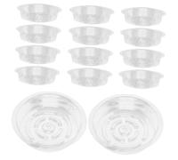 UPKOCH 1 Set Vassoi per Piante Trasparente da Sottovasi Resistenti per Fioriere Protezione Antigoccia per Piante Adatti Tutti Tipi Vasi 30 Pezzi