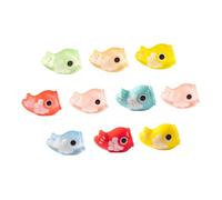 UPKOCH 10 Pezzi Di Carpe Giapponesi Luminose In Miniatura Che Si Illuminano Al Buio Piccole Statuette Di Animali Marini In Resina Per Decorazioni Di Micro Paesaggi