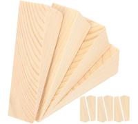 UPKOCH 10 Pezzi Fermaporta in Legno Beige Riduzione del Rumore e Protezione da Chiusura Violenta, Cuneo Porta 10x3x3 Cm per Casa e Scuola