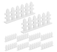 UPKOCH 10 pezzi Mini Recinzione Legno Naturale per Micro Staccionata Miniatura Decorativa per Miniatura Bordura Resistenti e Sicure per Scenografie e Diorami