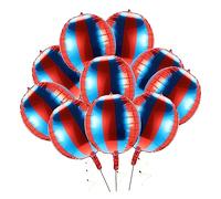 UPKOCH 10 Pezzi Palloncini a strisce blu e rossa palloncino Decorazioni per feste di Capodanno Rosso palloncini matrimonio palloncini per il compleanno palloncini festa di carnevale