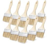 UPKOCH 10 Pezzi Pennello da Pittura in Set da 10, Manico in Legno per | Setole Dense, Applicazione Uniforme, Superficie Liscia e Presa Comoda, per Cucina e Lavori Fai