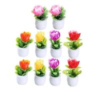 UPKOCH 10pezzi Piante Artificiali Vaso Decorazione Realistica Per Casa Delle Bambole e Miniature Di Colori Accessori Per Giardini e Ambientazioni Domestiche