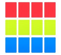 UPKOCH 12 Cartellini Arbitrali Calcio in PVC Rosso Giallo Blu Set Ufficiale per Arbitri Professionisti Accessori Penalità e Ammonizioni per Competizioni Sportive