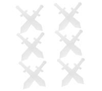 UPKOCH 12 pezzi Spade in Cartone Bianco per Gioco DIY per Costume Medievale Decorazione Feste Tema Cavalieri e Pirati Leggere e Facili da Tenere per Attività Scolastiche e Party