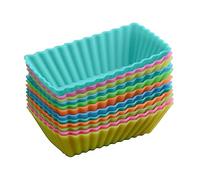 UPKOCH 12 Pezzi Stampo Per Dolci in Silicone in Silicone Di Cottura Teglia Da Plumcake Cupcake in e Stampino Per Torta Scatola Per Torte Bicchiere Di Carta Gel Di Silice