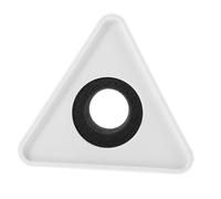 UPKOCH 12pezzi Microfono Triangolare Abs Con Logo Flag Per Interviste Design Pratico e Leggero Colore Bianco Logo Adatto Per Eventi Professionali