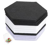 UPKOCH 12pezzi Pannelli Acustici Esagonali in Materiale Fonoassorbente Isolante Per Pareti Riduce Echi e Rumori Indesiderati Facile Da Installare Senza Danneggiare Le Pareti