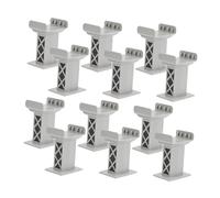 UPKOCH 15 pezzi Supporti Binari Treno in Plastica Multilivello per Ponte Ferroviario Blocchi di Supporto Stabili e Resistenti Compatibili con Tutti i Marchi Principali