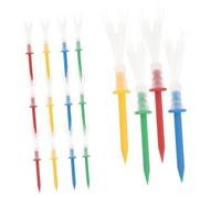 UPKOCH 16 Tee Golf Professionali in Plastica e Colori Misti Design Antattrito per Colpi Lunghi e Precisi Resistente Colpi Tee Golf per Maggiore Durata Colore Casuale