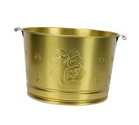 UPKOCH 1pezzi Secchio Bruciare Soldi in Acciaio Inossidabile Color Oro Inceneritore Tradizionale Carta Denaro Cinese Secchio Sacrificale Multiuso Per Templi e Casa Materiale Resistente e