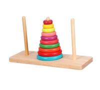 UPKOCH 1Set Educativo Torre Hanoi Legno Impilamento e Sicuro Per Sviluppare Creatività e Per Ragazzi e Ragazze
