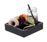 UPKOCH 1set Gioco Del Tè Miniatura Modelli Di Snack Finti Per Casa Delle Bambole Accessori Decorativi Per Scene Di Vita Reale Per Feste e Insegnare Ai Socializzare