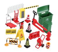 UPKOCH 1set Miniature Stradali Segnali e Barriere Per Gioco Educativo Modelli Di Infrastruttura Stradale Per Giocattolo Per Sandbox e Decorazioni Tema Traffico Dettagliati