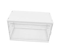 UPKOCH 2 Figure Display Case Acrylic Dustproof Display Box With Divider For Mini Action Figures And Collectibles Stackable And Easy Assembly